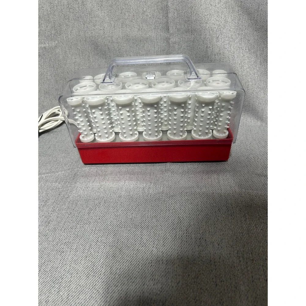 Remington Electric‎ Hot Rollers Hair Setter Red White 20 Rollers No Clips